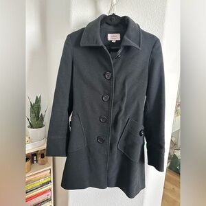 Elegant Black Trench Coat Small